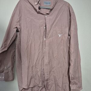 Men's Maroon Button Down Shirt Texas Longhorn